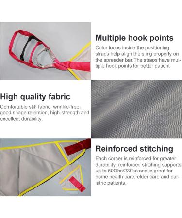 Patient Lifting Hoist Sling Toileting Sling Patient Lifter Bariatric Handicap Lift for Nursing Elderly Disabled Full Body Lifter Four Point Sling L Medium - Buy Online on GoSupps.com