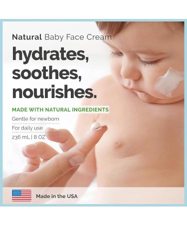 Baby Face Cream - Calming Chamomile & Vitamin E - Organic Shea Lotion for Sensitive Skin - Hypoallergenic Sulfate-Free - 4oz - Made in USA - Buy Online on GoSupps.com