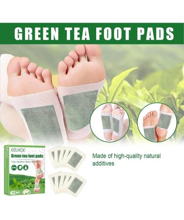 10PCS Green Tea Foot Pads with Bamboo Vinegar and Ginger - Soothing Deep Cleansing Foot Patches for Day and Night - Buy Online on GoSupps.com