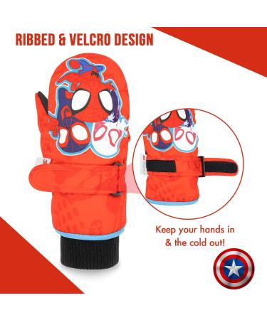 Spiderman Toddler Snow Gloves | 3M Thinsulate Waterproof Mittens for Kids 2-5 Years | Winter Gloves with Spidey and Friends - Buy Online on GoSupps.com