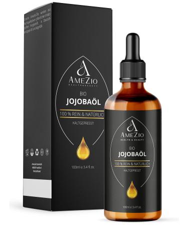 Jojoba Oil Organic Cold Pressed I For Hair Face Body Skin Nails Beard I 100% Natural and Sustainable I Natural for Cosmetics I Skin Care I Vegan and Cruelty Free I 100 ml