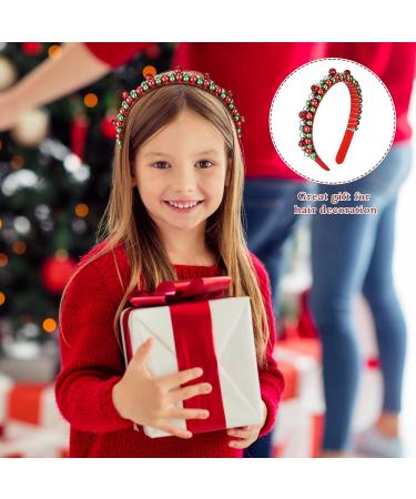 2 Pack Christmas Holiday Bell Headbands for Women - Red, Green, Silver Tones - Buy Online on GoSupps.com