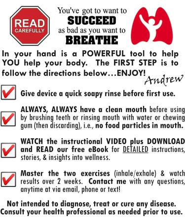 BreatheEasy Lung Exerciser with Video & eBook - Abs & Deep Breathing Trainer - Buy Online on GoSupps.com