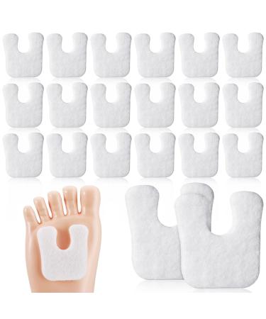 80 Pcs Callus Cushions U Shaped Felt Callus Pads Self Adhesive Foot Pads Soft Callous Pads for Foot for Protect Calluses from Rubbing on Shoes Pain Relief Foot Care