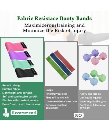 Resistance Bands Set - Booty Hip Bands for Legs Shoulders and Arms Exercises - Perfect for Fitness Glute or Squat Workout - 4 Non-Rolling Circle Bands - Buy Online on GoSupps.com