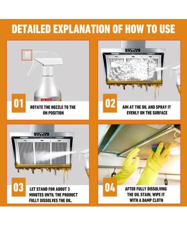 5 Kitchen Bubble Cleaner Spray | Rinse- Cleaning Foam | Kitchen Bubble Cleaner Foam Spray for Grease Removal Stain Removal Foam Cleaner for Kitchen and Bathroom 5 Pcs One Size - Buy Online on GoSupps.com