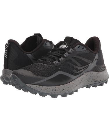 Saucony Peregrine 12 Trail Running Shoe - Women's Size 7, Black/Charcoal - Buy Online on GoSupps.com