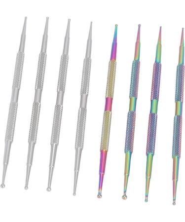 Nail Art Dotting Pen 8PCS 2 Way Dotting Pen Tool Metal Dotting Pen Nail Polish Colouring Pen Double Ended Nail Art Dotting Pen for Home DIY Salon Use - Buy Online on GoSupps.com