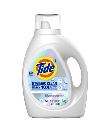 Tide Hygienic Clean Heavy Duty 10x Free Liquid Laundry Detergent Unscented 59 loads 84 oz HE Compatible Unscented 84oz