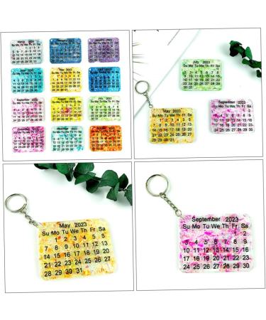 LALAFINA Mold Epoxy Chic Silicone Key Calendar Pendant Keychain Creative Multipurpose Making Chain for Diy White 25.3x24cm - Buy Online on GoSupps.com