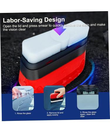 2PCS Car Glass Oil Film Cleaner Glass Coating for Windshield with Applicator Portable Oil Film Remover for Car Window Improves Clarity and Visibility - Buy Online on GoSupps.com