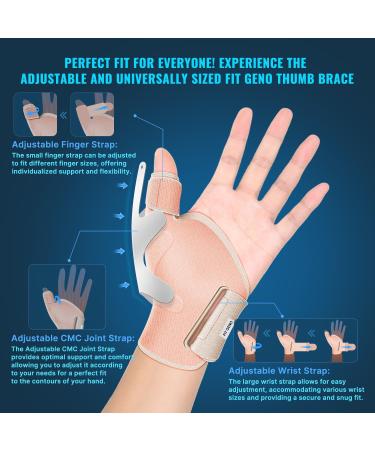 Thumb Brace Left Hand Splint - Carpal Tunnel Arthritis & Tendonitis Relief | De Quervain's Stabilizer for Women - Buy Online on GoSupps.com