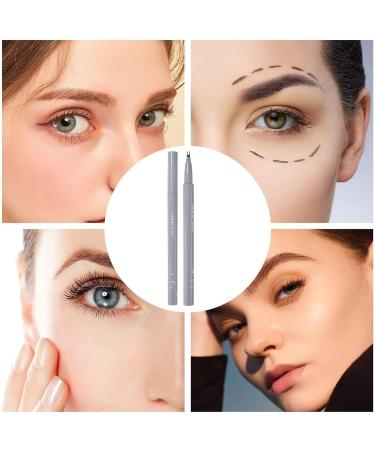 Double Tip Lower Eyelash Pencil | Smudge Proof Lower Lash Eyeliner Double Eyelid Liner - Quick-Drying Brown and Black Long Wear Eyeliner for Makeup Pochy - Buy Online on GoSupps.com