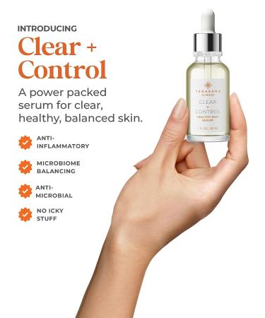 Terasana Clinical Clear + Control Face Serum | All-Natural Vegan Spot Treatment (1 FL OZ) - Buy Online on GoSupps.com
