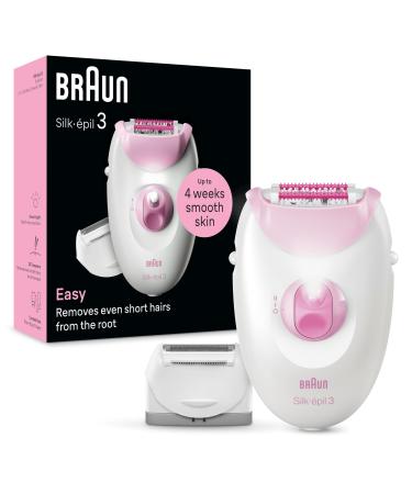 Braun Silk- pil 3 corded epilator for women for hair removal shaving head and trimmer head 3-031 pink NEW -031 - Buy Online on GoSupps.com