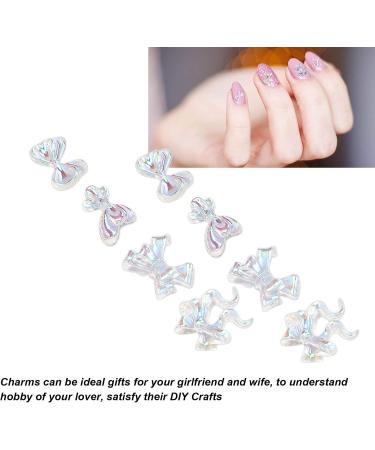 Nail Art Decorations Lovely Cutting Bowknot Shapes Nail Art Charms Faux Rhinestones for Manicure - Buy Online on GoSupps.com