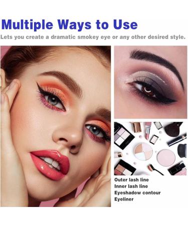 Sheida Kohl Powder Eyeliner - Sheida Eyeliner Powder Eyeliner Powder Eyeliner for Women Natural eyeliner powder Liner Eyeshadow Color Long-Wearing Smudge-Proof Eye Liner for Eye Makeup (Black+Brown) - Buy Online on GoSupps.com