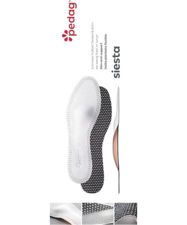 Pedag Siesta Insoles - Arch Support for Flat Feet | Made in Germany | Flexible Metatarsal Support | Ideal for Boots & High Heels | Active Charcoal Filter | US W8/EU 38 - Buy Online on GoSupps.com