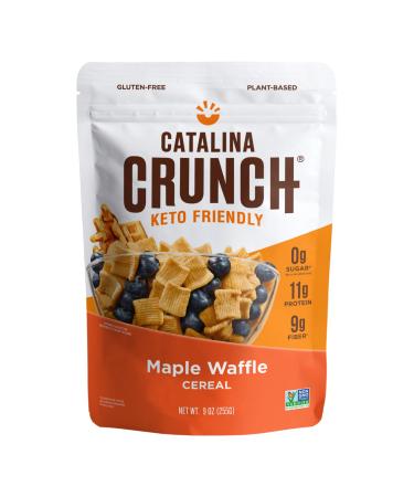 Catalina Crunch Maple Waffle Keto Cereal (9Oz Bags) | Low Carb, Sugar Free, Gluten Free | Keto Snacks, Vegan, Plant Based Protein | Breakfast Cereals | Keto Friendly Food