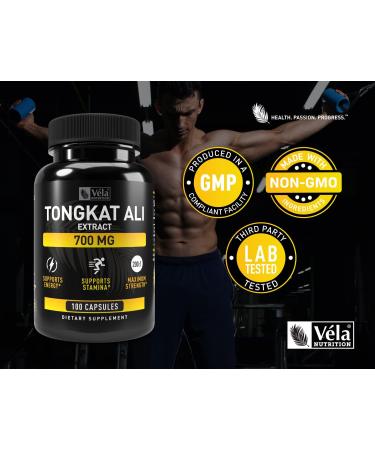 Tongkat Ali Extract Capsules 700mg | LongJack 200:1 - Mens Health Support | Non-GMO 100 Capsules - International Shipping Available - Buy Online on GoSupps.com