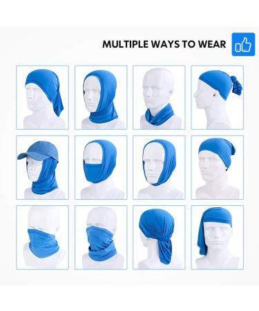 AstroAI Adjustable Breathable Balaclava Neck Gaiter Face Mask Bandana for Men & Women | Motorcycle Face Scarf Cover in Blue - Buy Online on GoSupps.com