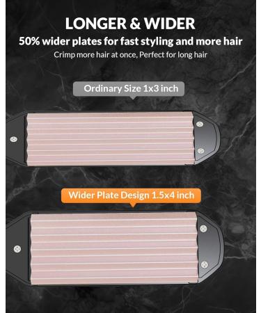 Crimping Iron Hair Crimper | Volumizing Hair Waver with Titanium Ceramic Plates - Styling Tools for Women & Girls | International Shipping Available - Buy Online on GoSupps.com