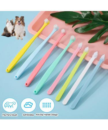 8pcs Dog Toothbrush 2 Styles Soft Bristle Small Cat Toothbrush Micro Head Kitten Teeth Cleaning Brush Dental Care Supplies for Tiny Puppy Kitty Reduce Plaque Tartar Formation & Bad Breath - Buy Online on GoSupps.com