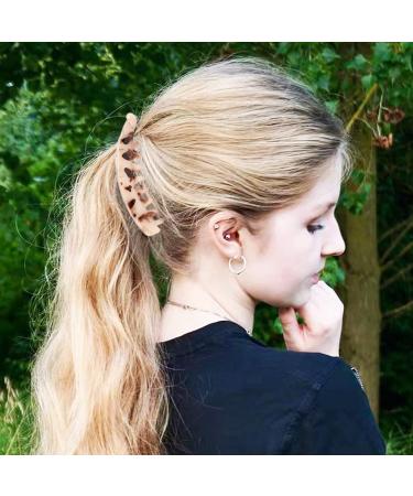 6 Pcs Large Banana Clips - Non-Slip Strong Hold Hair Clips for Thick and Fine Hair - Women and Girls - Black, Brown, Leopard - Buy Online on GoSupps.com