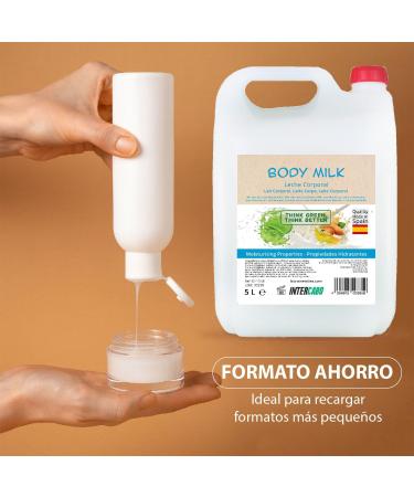 Body Milk with Aloe Vera and Almond Milk 5 Liter Bottle Intensive Hydration Made in Spain Ideal for Dry and Sensitive Skin Daily Use - Buy Online on GoSupps.com
