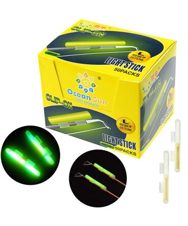 THKFISH Fishing Glow Sticks Rod Tip Glow Sticks Fishing Rod Floats Glow Stick Fishing Rod Night Fishing Light Fishing Green Fluorescent Light 100pcs(50bags) #M #L #XL #L (2.7X3.2mm)- 100pcs - Buy Online on GoSupps.com