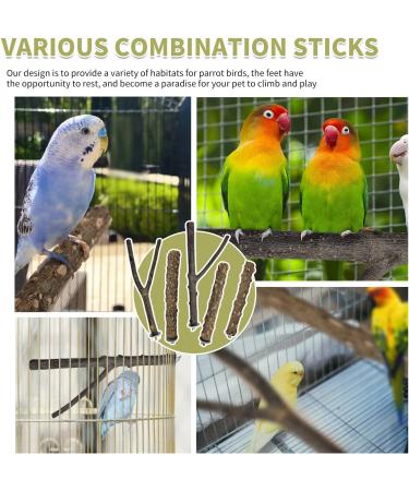 Natural Bird Toys for Small Macaws, Budgies, Lovebirds, Finches | Pepper & Apple Tree Perches for Small to Medium-Sized Birds - Buy Online on GoSupps.com
