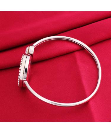 Healifty Crystal Aromatherapy Bracelet | Essential Oil Diffuser Cuff Bangle | Stainless Steel Butterfly Jewelry for Valentine's Day - Buy Online on GoSupps.com