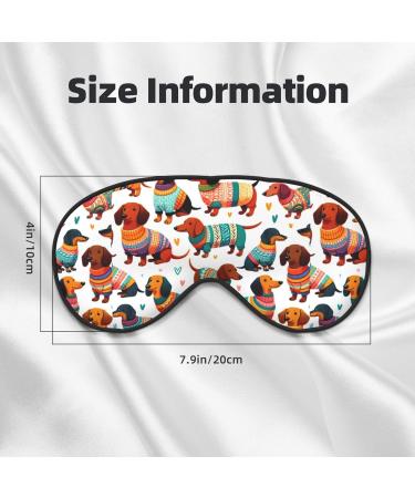 Double-Sided Dachshund Sleep Mask | Colorful Eye Cover for Comfortable Sleep Unisex Night Eye Shade - Buy Online on GoSupps.com
