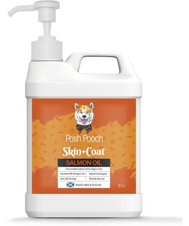 Scottish Salmon Oil For Dogs & Cats 2.5L Omega 3 6 9 Vitamin E Pure Fish Oil Promotes Coat Enhanced Appetite Relieves Itchiness Increase Energy Kibble Supplement Booster (2.5 Litre (2500ml)) - Buy Online on GoSupps.com