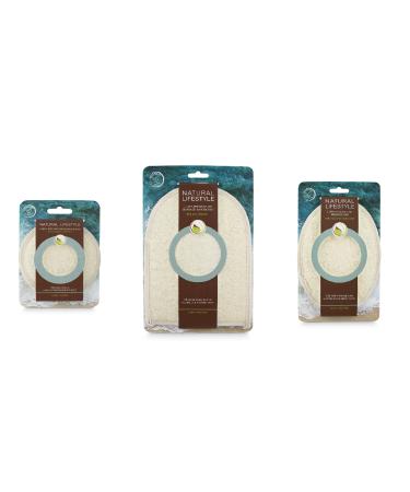 Natural lifestyle peeling glove made of plant fibers - hammam peeling glove for body and face - bonus 2 peeling massage pad - gift set