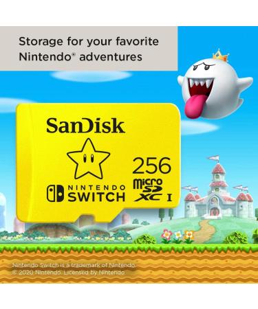 SanDisk 256GB microSDXC Card for Nintendo Switch - Super Mario Super Star - Buy Online on GoSupps.com