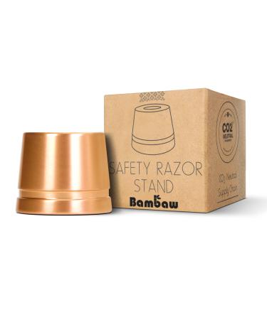 Bambaw Rose Gold Safety Razor Stand | Razor Holder Shave Stand | Shaver Holder Stand fits only Metal Safety Razors | Double Edge Razor Stand | Razor Stand Holder | Shaving Stand - Buy Online on GoSupps.com