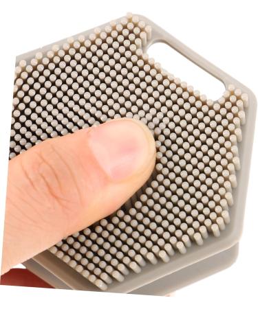 POPETPOP double head silicone facial scrubber Silica gel cleansing brush Scrubber facial exfoliator face brush washbasin face wash brush cleaning brush Scrub 6.50X6.50X4.00CM Grey - Buy Online on GoSupps.com