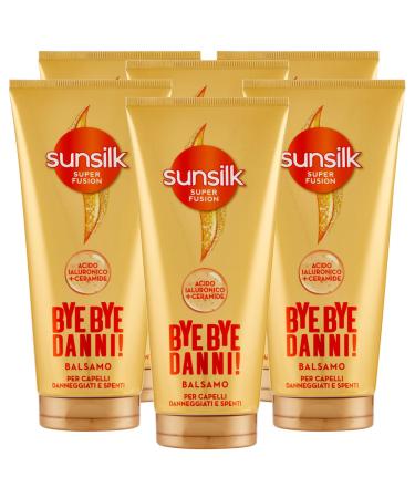 Sunsilk Sunsilk Bye Bye Conditioner for Damaged & Off Hair Super Fusion Formula with Hyaluronic Acid & Ceramic Nutritious Action Strengthening Moisturizing Brightening Moisturizer - 6 x 180ml Bottles