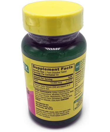 Spring Valley Biotin 10,000 mcg - Fast-Dissolve Tablets | 60 Count - Buy Online on GoSupps.com