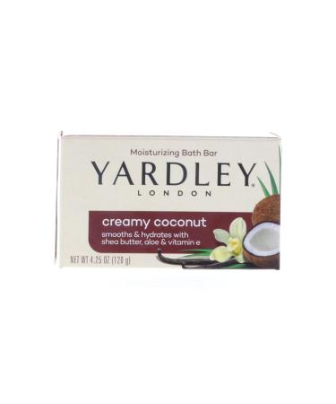 Yardley Creamy Coconut Bar Soap - 4.25 oz | Luxurious Moisturizing Soap for All Skin Types - Shop Internationally - Buy Online on GoSupps.com