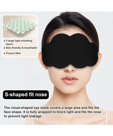 Buy 2 Pieces 3D Blindfold Eye Cover Sleep Mask - 100% Light Blocking Soft & Comfortable for Men & Women - Perfect for Back & Side Sleepers - Buy Online on GoSupps.com
