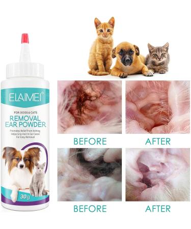 Dog Ear Infectionss Treatments Safe and Effective Pet Hair Remover Painless Dog Ear Powder for Hair Removal Treats Infected Ears Inflammations Itchiness Infectionss Prone Ears 30g - Buy Online on GoSupps.com
