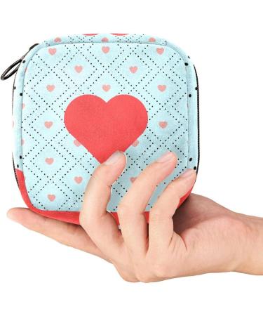 Love Heart Sanitary Napkin Storage Pocket | Portable Menstrual Cup Holder for Women & Teens | Color 12 - Buy Online on GoSupps.com