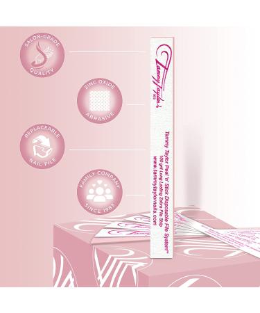 Tammy Taylor Peel 'N' Stick Finger Nail Files - 10 Pack Zebra 100 Grit Professional Acrylic Files - Buy Online on GoSupps.com