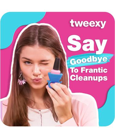 Tweexy Wearable Nail Polish Holder - Beach Glass Blue | Hands-Free Nail Polish Accessory - Buy Online on GoSupps.com