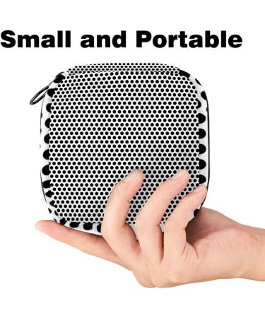 Women's Portable Binding Storage Bags - Black & White Dotted Menstrual Pocket for Tampons & Bandages | Multicolored | Ideal for School & Office - Buy Online on GoSupps.com