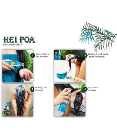 Hei Poa Nourishing Repair Hair Mask with Tahiti Monoi Oil - 200ml | Hydrating & Revitalizing Hair Treatment | International Shipping Available - Buy Online on GoSupps.com
