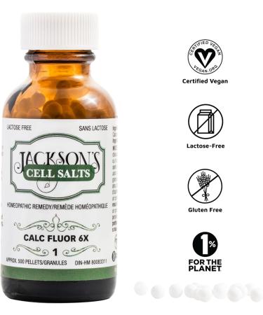Buy Jackson's #1 Calc Fluor 6X (500 Pellets) - Vegan & Lactose-Free Schuessler Tissue Cell Salt | International Shipping Available - Buy Online on GoSupps.com