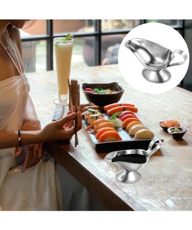Alipis 2pcs Metal Sauce Cups Juice Bucket Creamer Jug Ketchup Dispenser Metal Gravy Boat Sauce Pourer Sauce Container Gravy Boat Kitchen Dish Gravy Pourer Dish Sauce Bowl Stainless Steel 15*6.5cmx2pcs Silverx2pcs - Buy Online on GoSupps.com